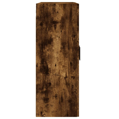 Armoire murale chêne fumé 69,5x34x90 cm bois d'ingénierie