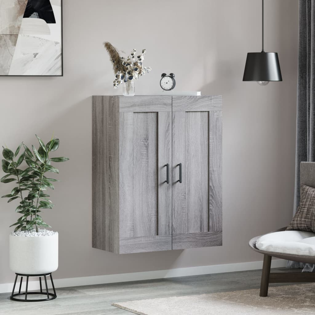 Armoire murale sonoma gris 69,5x34x90 cm bois d'ingénierie