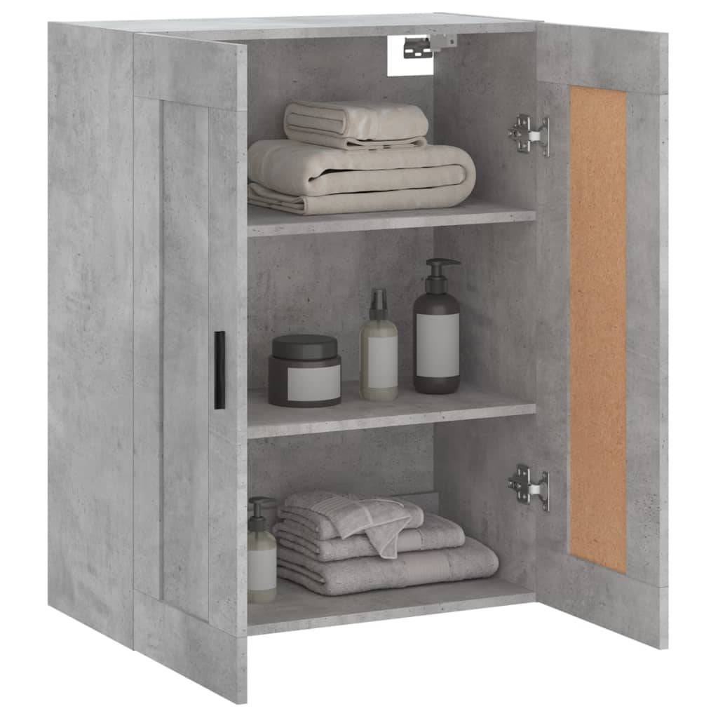 Armoire murale gris béton 69,5x34x90 cm bois d'ingénierie