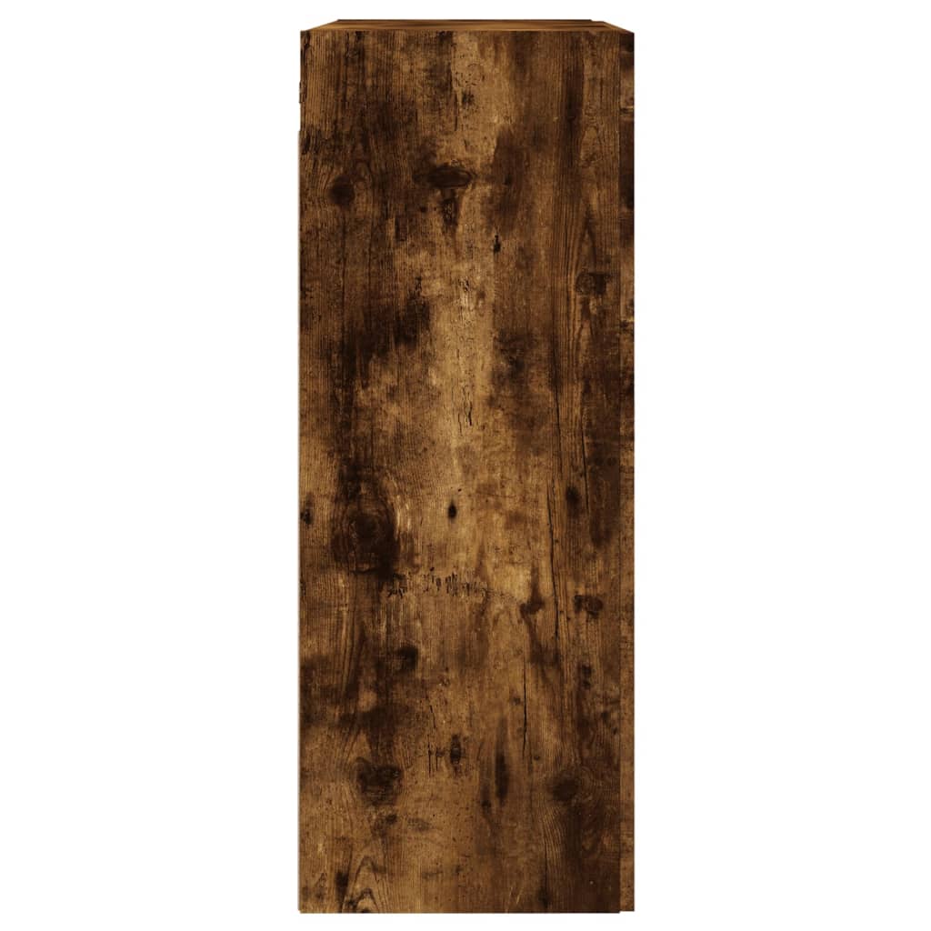 Armoire murale chêne fumé 69,5x34x90 cm bois d'ingénierie