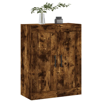 Armoire murale chêne fumé 69,5x34x90 cm bois d'ingénierie