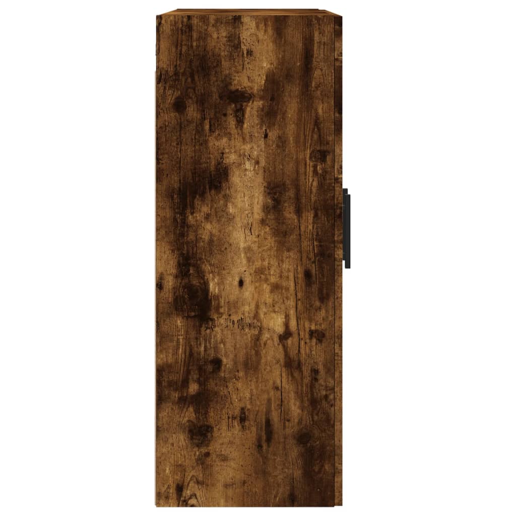 Armoire murale chêne fumé 69,5x34x90 cm bois d'ingénierie