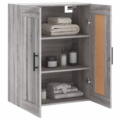 Armoire murale sonoma gris 69,5x34x90 cm bois d'ingénierie