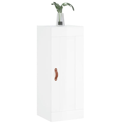 Armoire murale blanc brillant 34,5x34x90 cm bois d'ingénierie