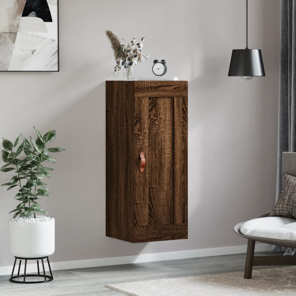 Armoire murale chêne marron 34,5x34x90 cm bois d'ingénierie