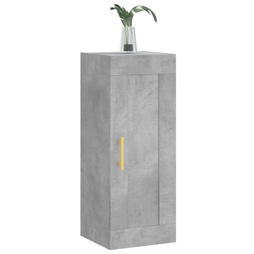 Armoire murale gris béton 34,5x34x90 cm bois d'ingénierie