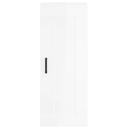 Armoire murale blanc brillant 34,5x34x90 cm bois d'ingénierie