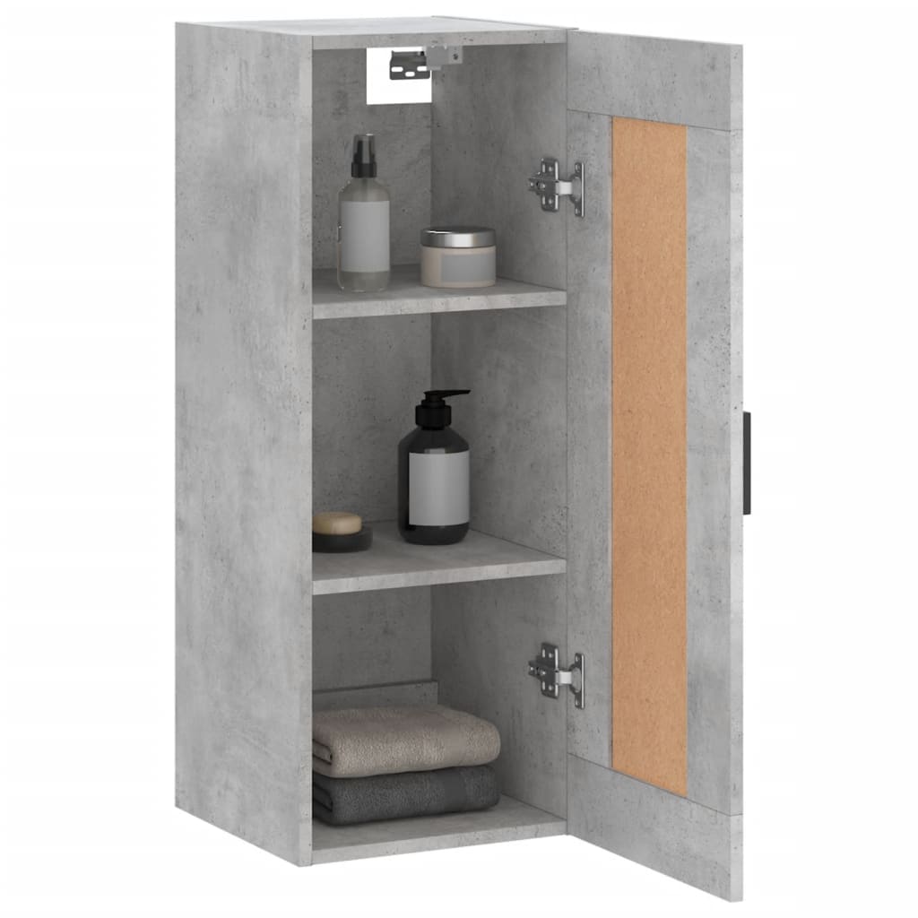 Armoire murale gris béton 34,5x34x90 cm bois d'ingénierie