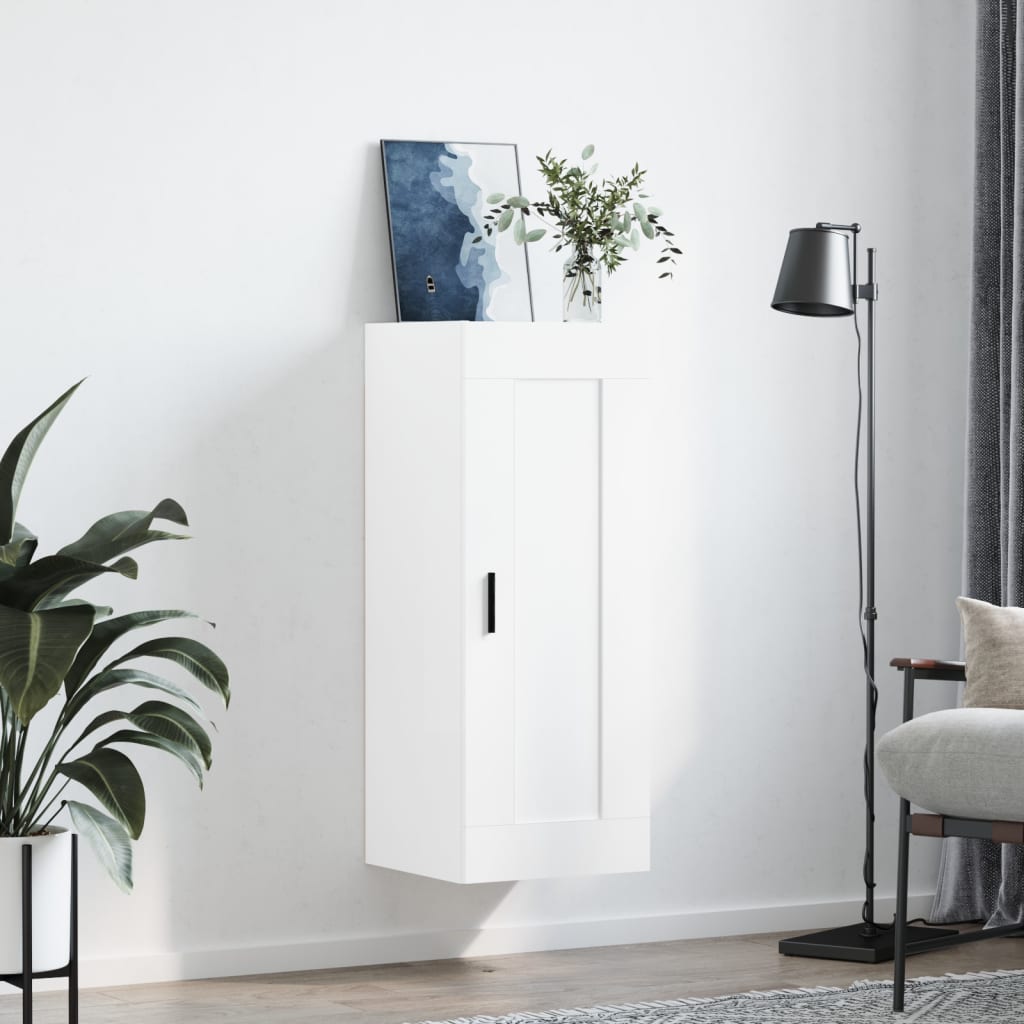 Armoire murale blanc 34,5x34x90 cm bois d'ingénierie