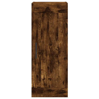 Armoire murale chêne fumé 34,5x34x90 cm bois d'ingénierie