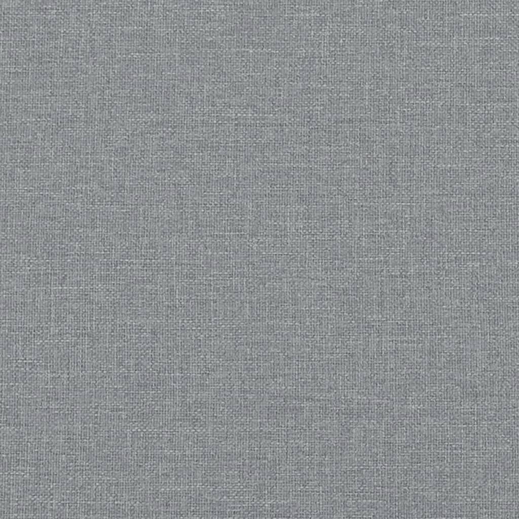 Canapé 2 places avec oreillers gris clair 120 cm tissu