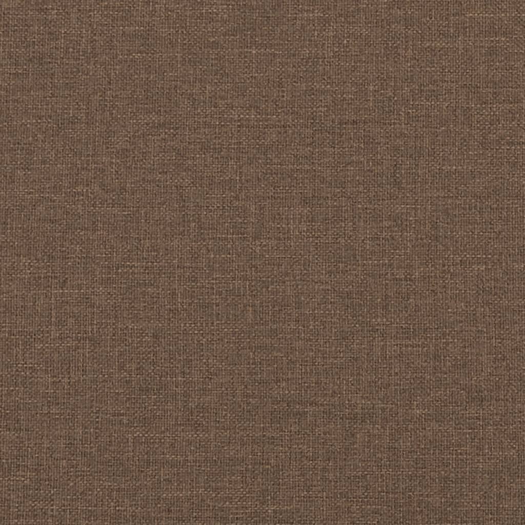 Canapé 2 places avec oreillers décoratifs marron 120 cm tissu