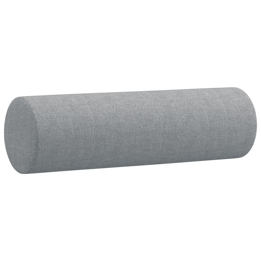 Canapé 2 places avec oreillers gris clair 140 cm tissu