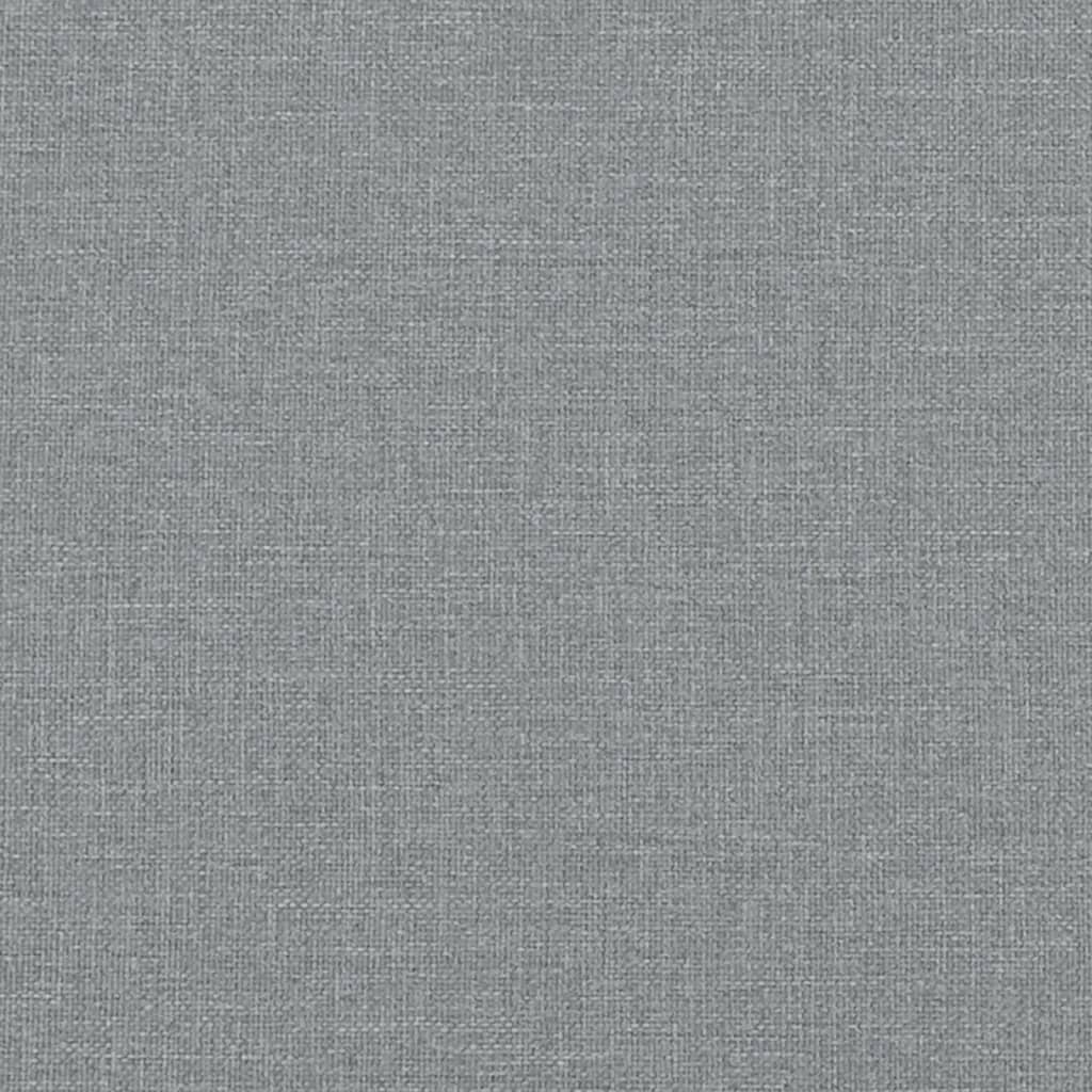 Canapé 2 places avec oreillers gris clair 140 cm tissu