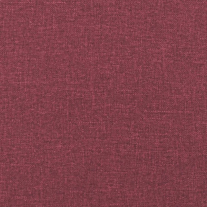 Canapé 2 places avec oreillers bordeaux 140 cm tissu