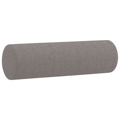 Canapé 2 places avec oreillers décoratifs taupe 140 cm tissu