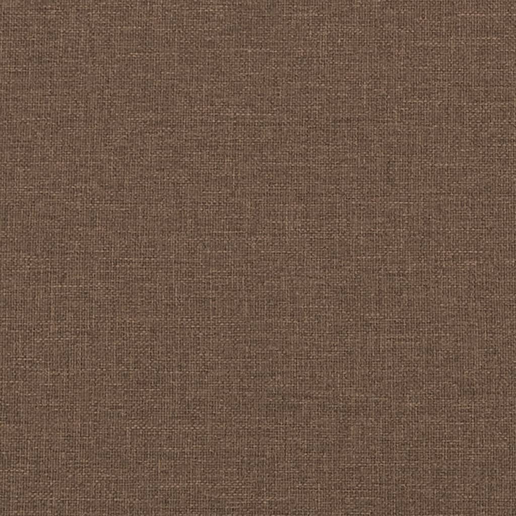 Canapé 3 places avec oreillers décoratifs marron 180 cm tissu