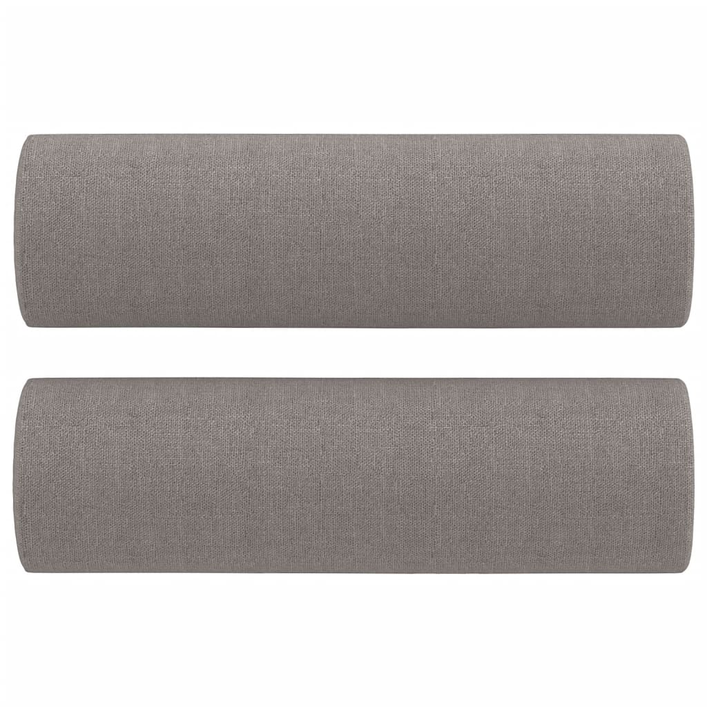 Canapé 3 places avec oreillers décoratifs taupe 180 cm tissu