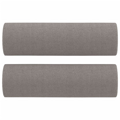 Canapé 3 places avec oreillers décoratifs taupe 180 cm tissu