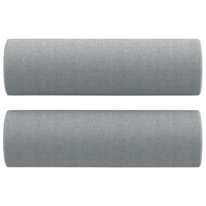 Canapé 2 places avec oreillers gris clair 120 cm tissu