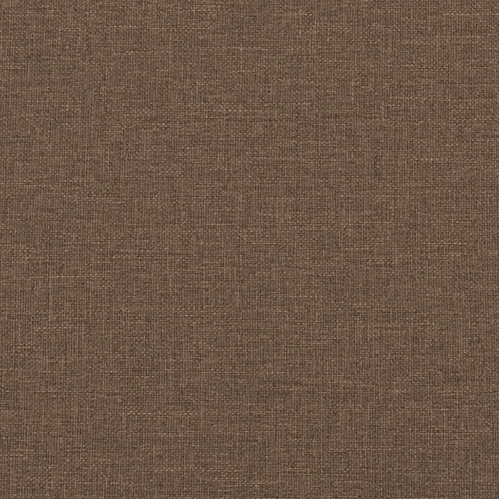 Canapé 2 places avec oreillers décoratifs marron 120 cm tissu