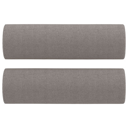 Canapé 2 places avec oreillers décoratifs taupe 120 cm tissu