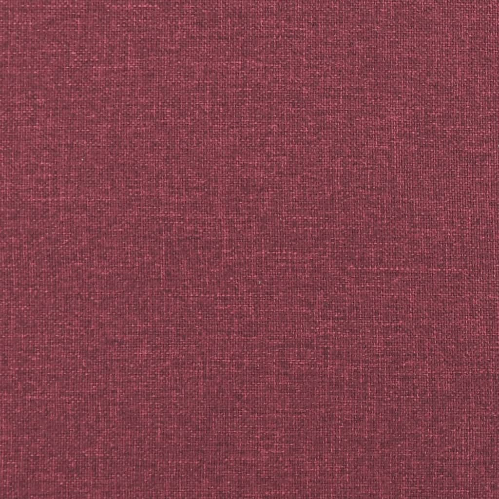 Canapé 2 places avec oreillers bordeaux 140 cm tissu