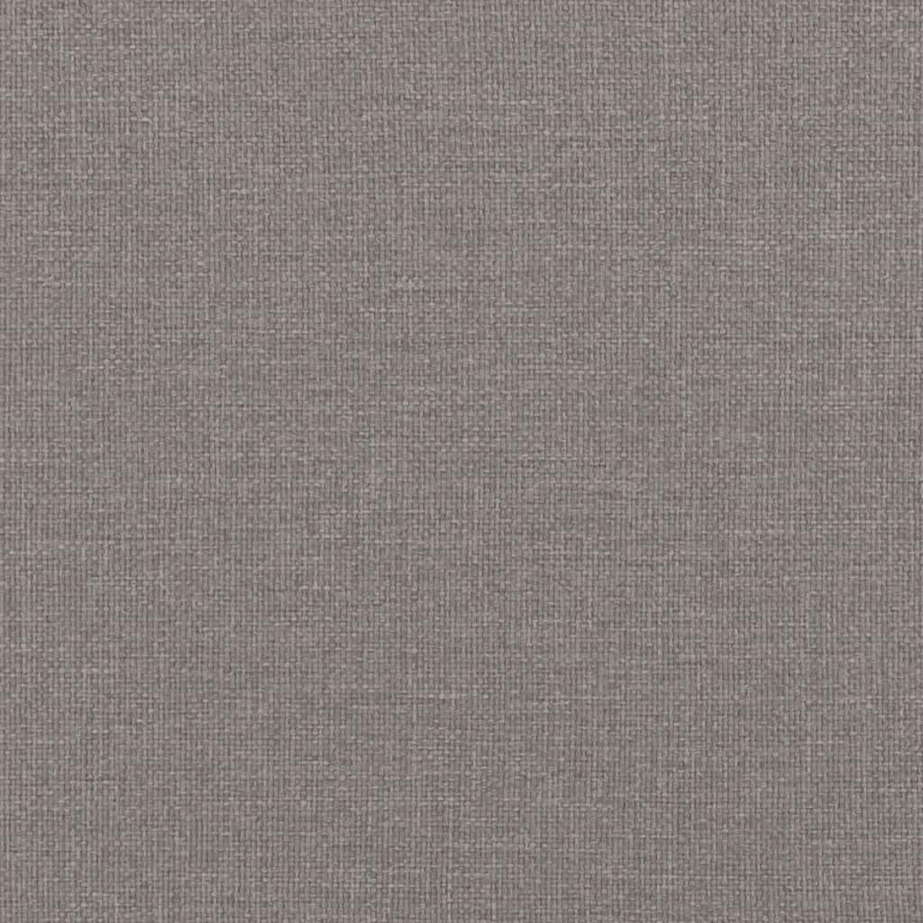 Canapé 2 places avec oreillers décoratifs taupe 140 cm tissu