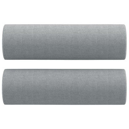 Canapé 3 places avec oreillers gris clair 180 cm tissu