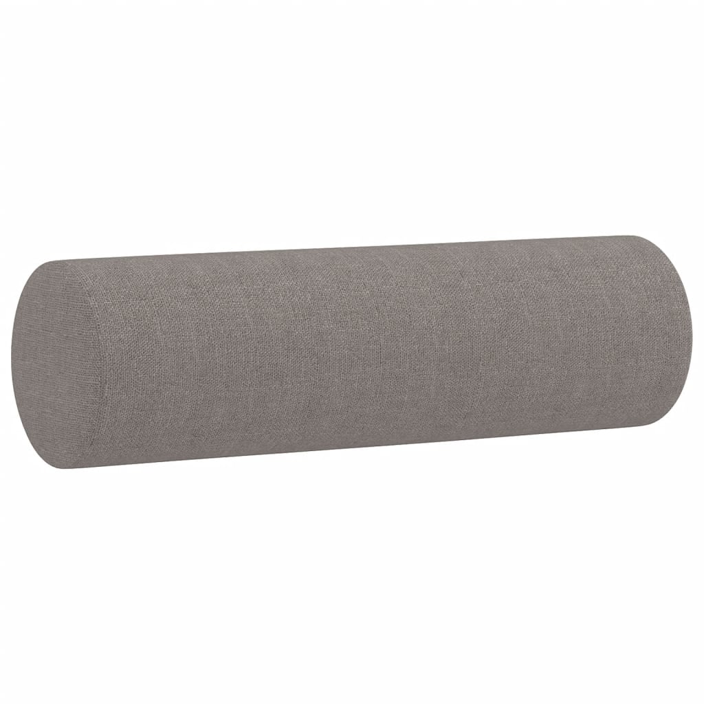 Canapé 3 places avec oreillers décoratifs taupe 180 cm tissu