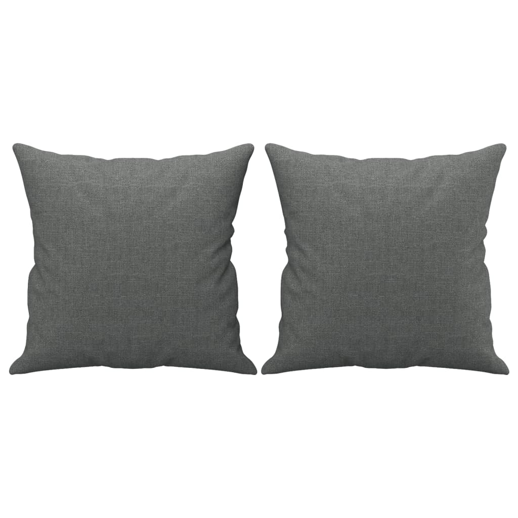 Canapé 2 places avec oreillers gris foncé 120 cm tissu