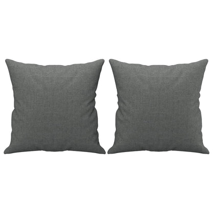 Canapé 2 places avec oreillers gris foncé 120 cm tissu