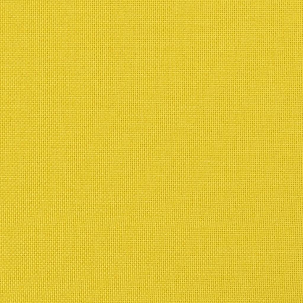 Canapé 3 places avec oreillers jaune clair 180 cm tissu