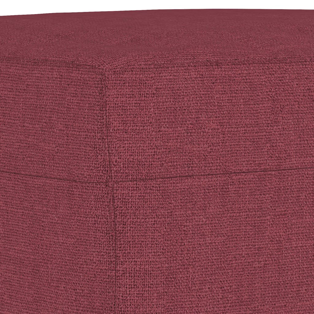 Ensemble de canapés 3 pcs avec coussins Rouge bordeaux Tissu