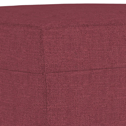 Ensemble de canapés 3 pcs avec coussins Rouge bordeaux Tissu