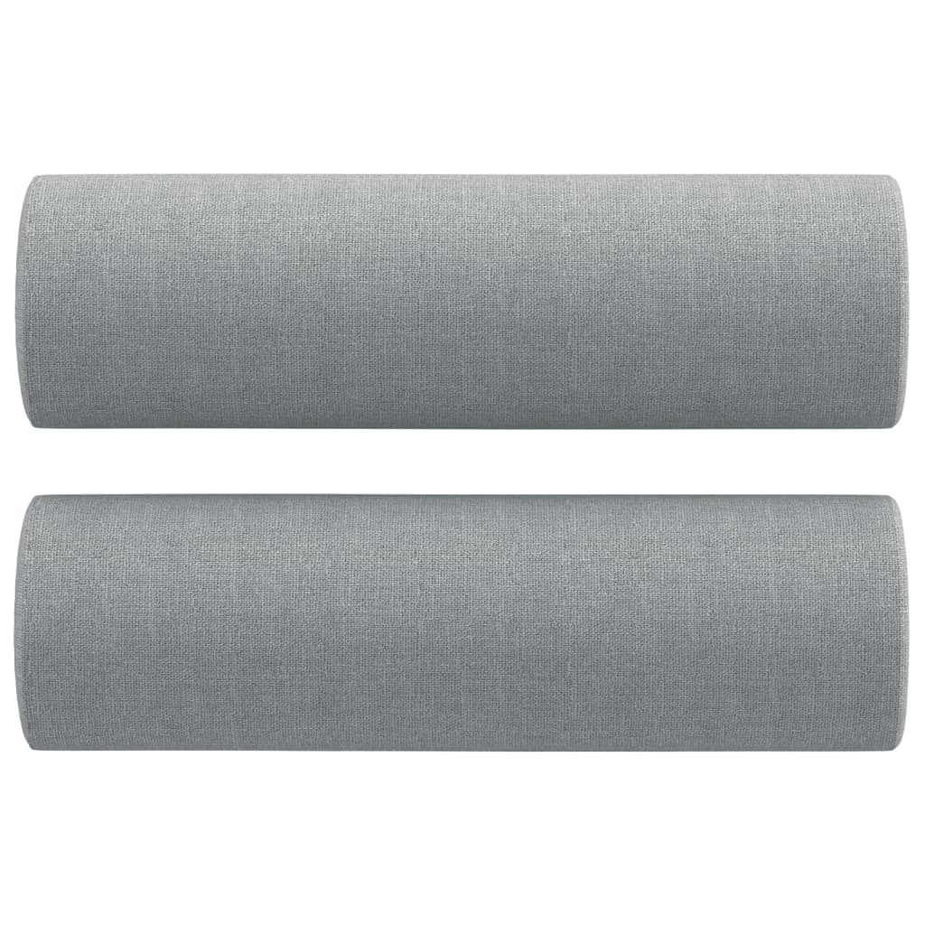 Ensemble de canapés 2 pcs coussins gris clair tissu