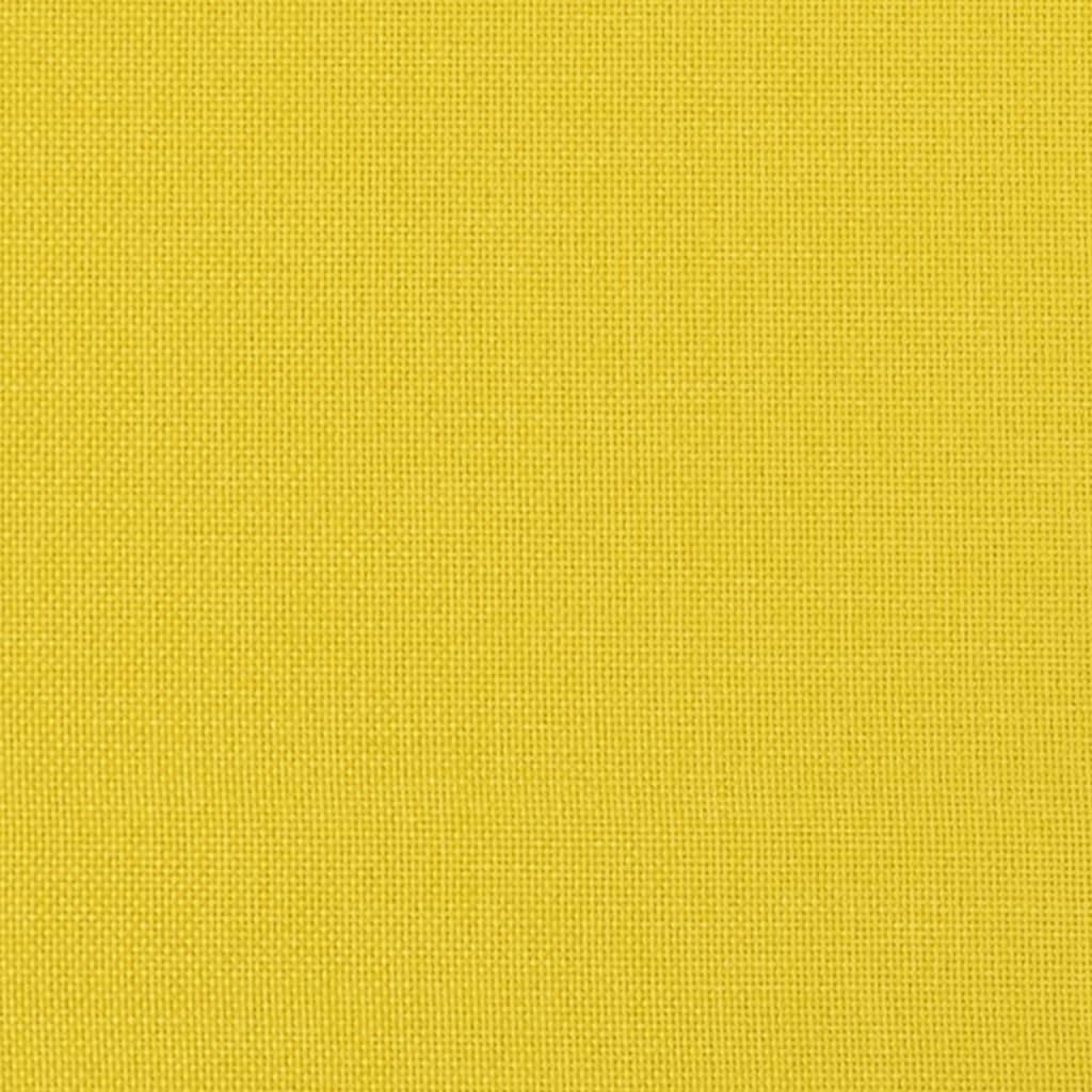 Ensemble de canapés 3 pcs avec coussins Jaune clair Tissu