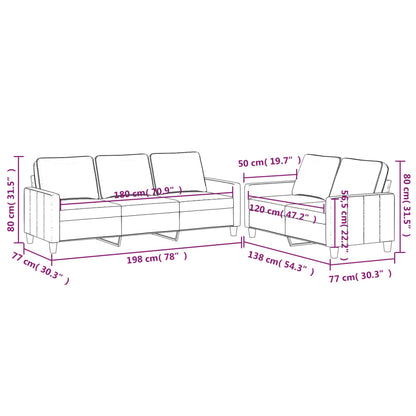 Ensemble de canapés 2 pcs avec coussins Vert foncé Velours