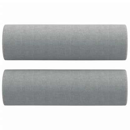 Ensemble de canapés 3 pcs coussins gris clair tissu