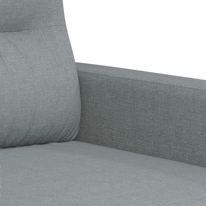 Ensemble de canapés 3 pcs coussins gris clair tissu