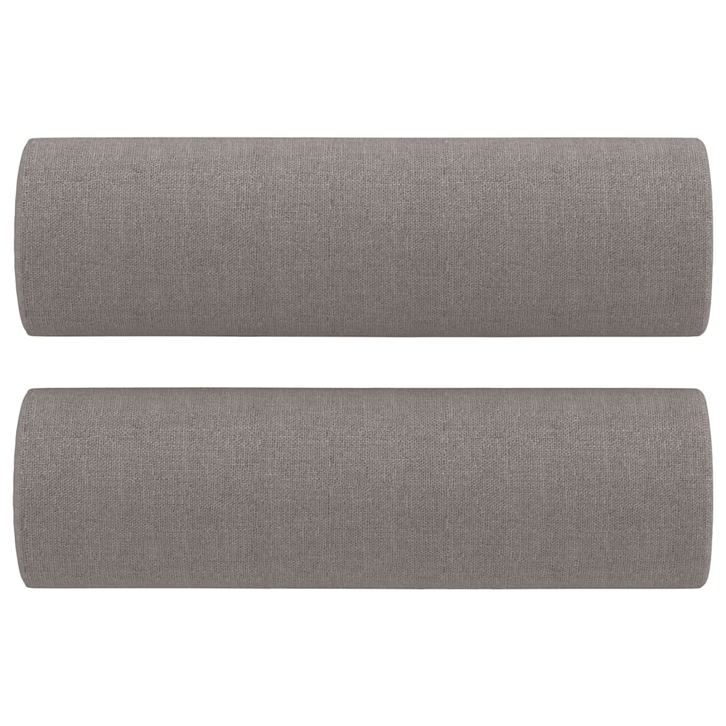 Ensemble de canapés 3 pcs avec coussins taupe tissu