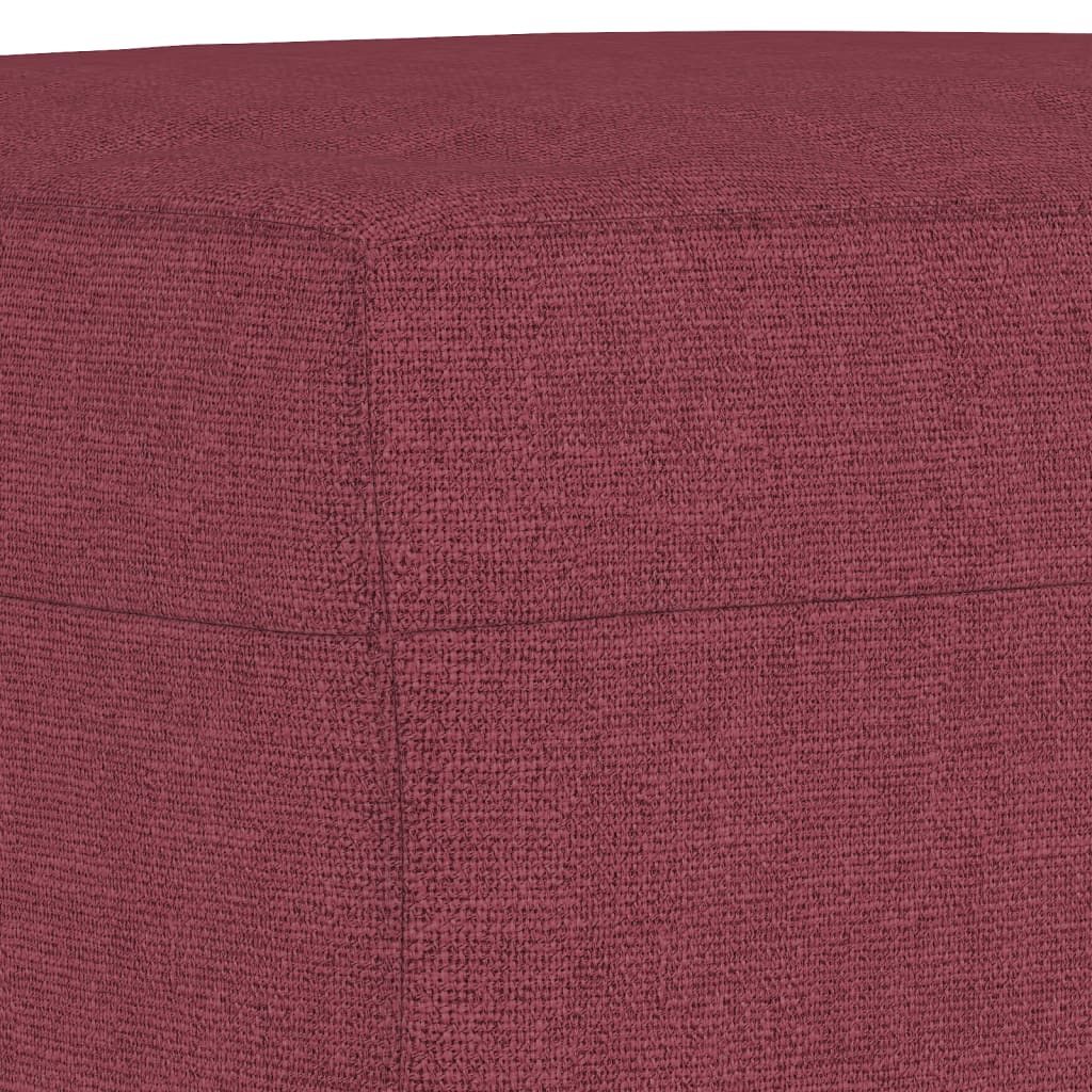 Ensemble de canapés 3 pcs avec coussins Rouge bordeaux Tissu