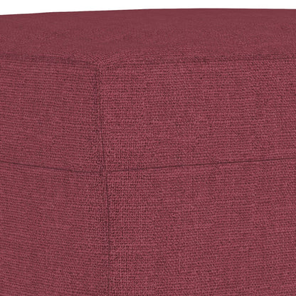 Ensemble de canapés 3 pcs avec coussins Rouge bordeaux Tissu