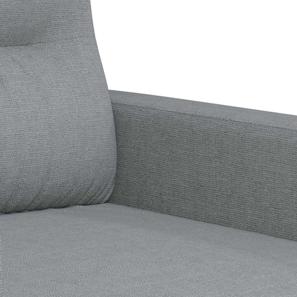 Ensemble de canapés 2 pcs coussins gris clair tissu