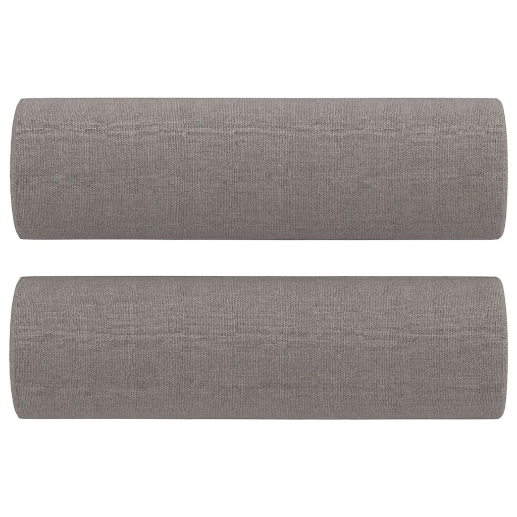 Ensemble de canapés 2 pcs avec coussins taupe tissu