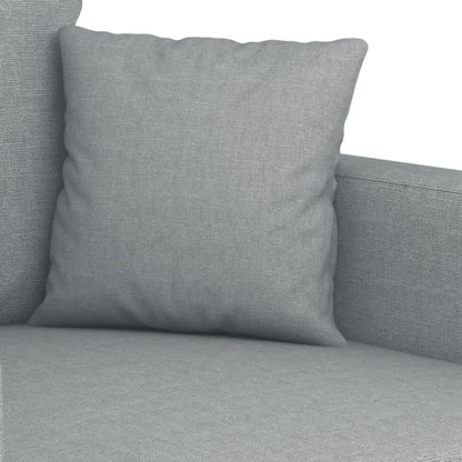 Ensemble de canapés 3 pcs coussins gris clair tissu