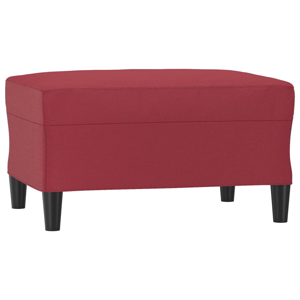 Ensemble de canapés 4 pcs et coussins Rouge bordeaux Similicuir