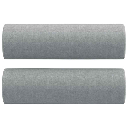 Ensemble de canapés 2 pcs coussins gris clair tissu