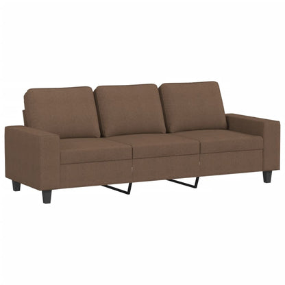 Ensemble de canapés 3 pcs marron tissu