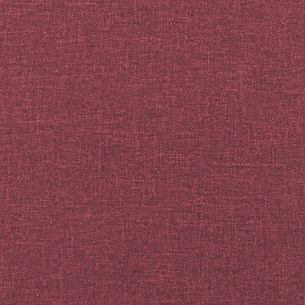 Ensemble de canapés 3 pcs rouge bordeaux tissu